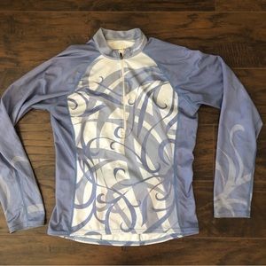 Women’s Light Blue Patterned Long Sleeve Jersey